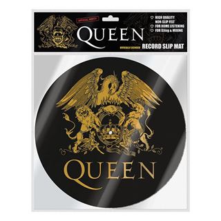 A slip mat featuring the official "Queen" logo 