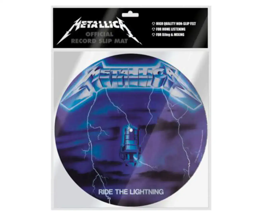 A Slip Mat featuring the official Metallica "Ride the Lightning" logo