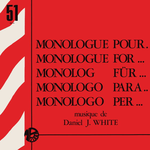 Daniel J. White : Monologue Pour... (LP)