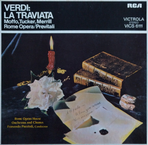 Giuseppe Verdi / Orchestra Del Teatro Dell'Opera Di Roma And Coro Del Teatro Dell'Opera Di Roma Conducted By Fernando Previtali, Anna Moffo, Richard Tucker (2), Robert Merrill : La Traviata (3xLP + Box)