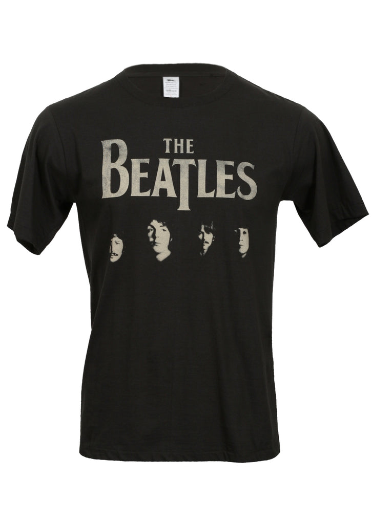 Black T-shirt Beatles portrait artwork front