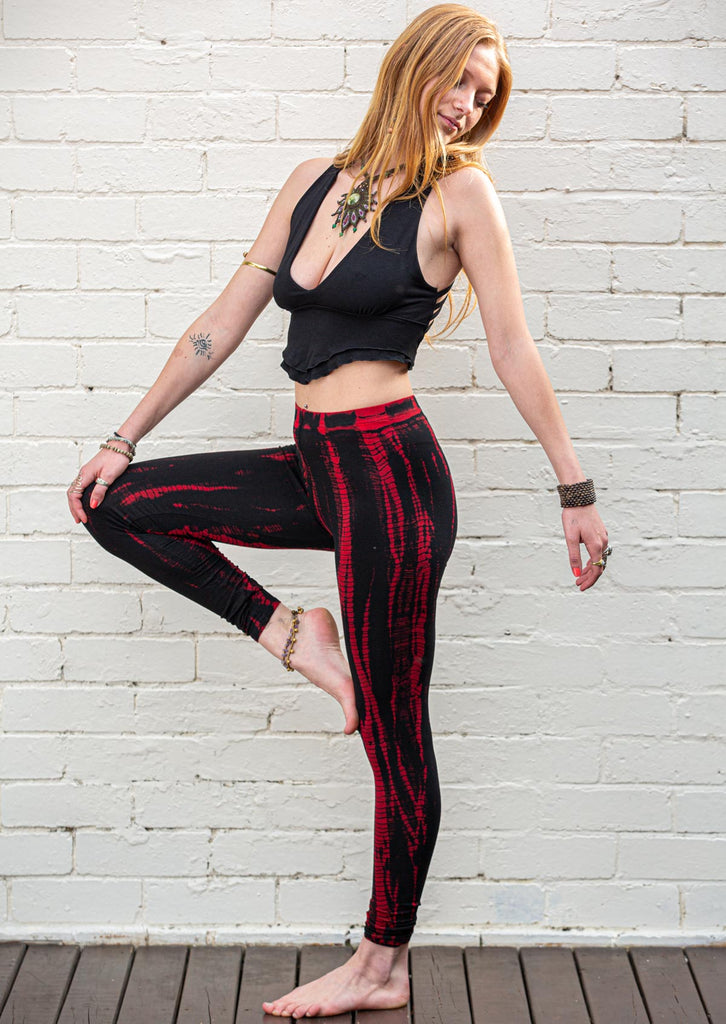 lava snakeskin tie dye leggings yoga workout fitness pants side