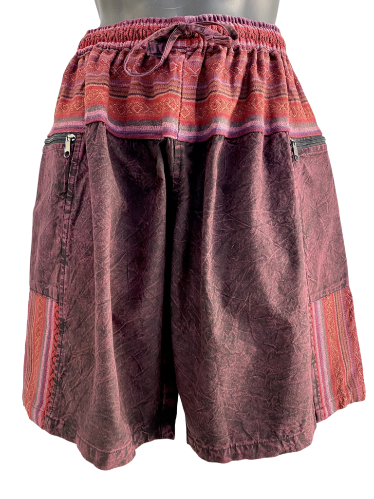 Yak n' Yeti hippie shorts in maroon