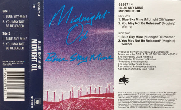 Midnight Oil : Blue Sky Mine (Cass, Single, Tra)