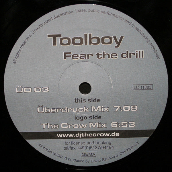 Toolboy : Fear The Drill (12")