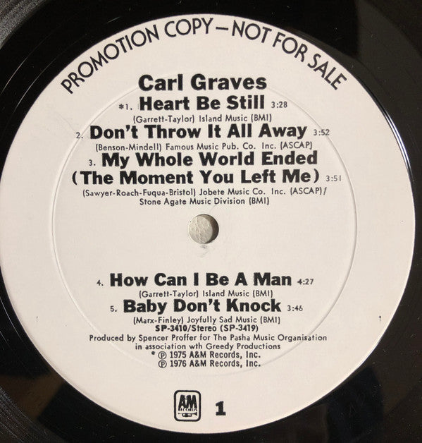 Carl Graves : Carl Graves (LP, Promo)