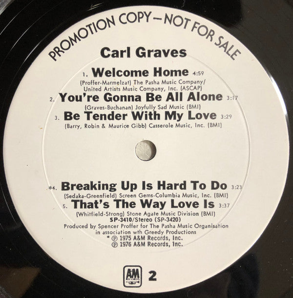 Carl Graves : Carl Graves (LP, Promo)