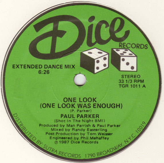 Paul Parker : One Look (One Look Was Enough) (12", Single)