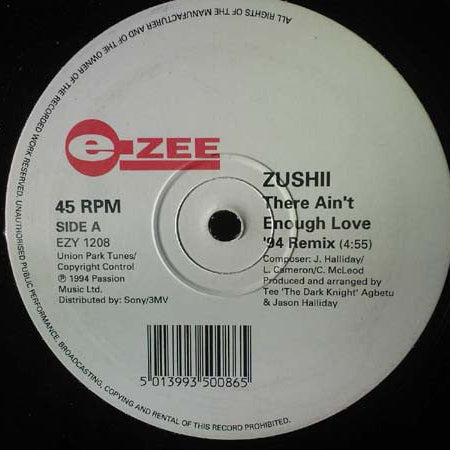 ZUSHii : There Ain't Enough Love ('94 Remix) / Surprise Surprise (12")