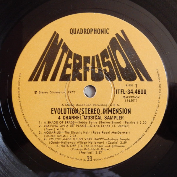 Various : 4 Track Quadrophonic Sampler (LP, Comp, Quad, M/Print)