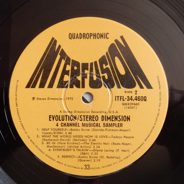 Various : 4 Track Quadrophonic Sampler (LP, Comp, Quad, M/Print)