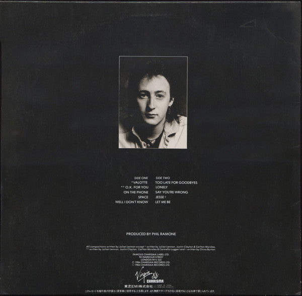 Julian Lennon : Valotte (LP, Album)