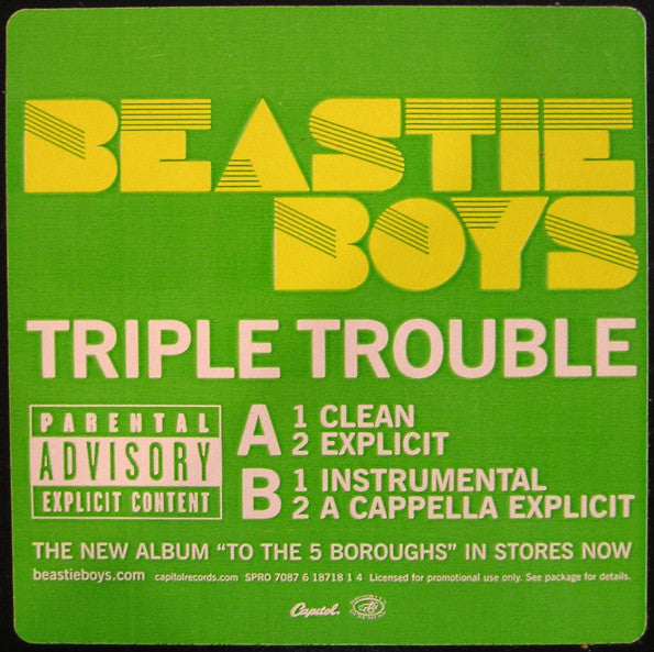 Beastie Boys : Triple Trouble (12", Promo)