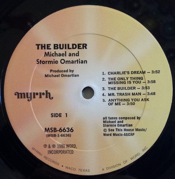 Michael And Stormie Omartian : The Builder (LP, Album)