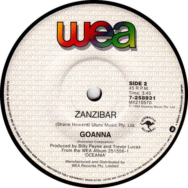 Goanna : Song For Africa (7", Single)