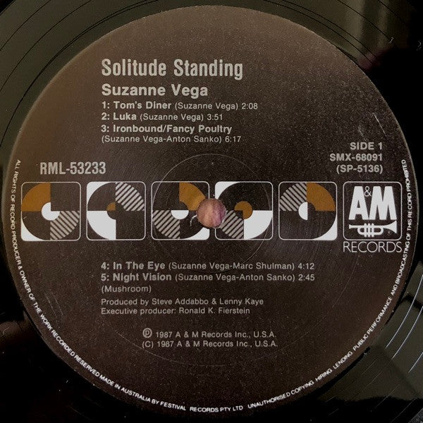 Suzanne Vega : Solitude Standing (LP, Album)