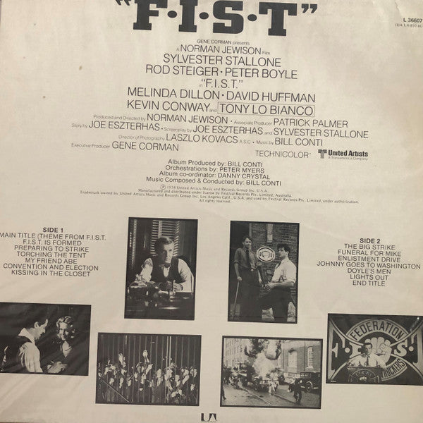 Bill Conti : F.I.S.T. (Original Motion Picture Soundtrack) (LP, Promo)