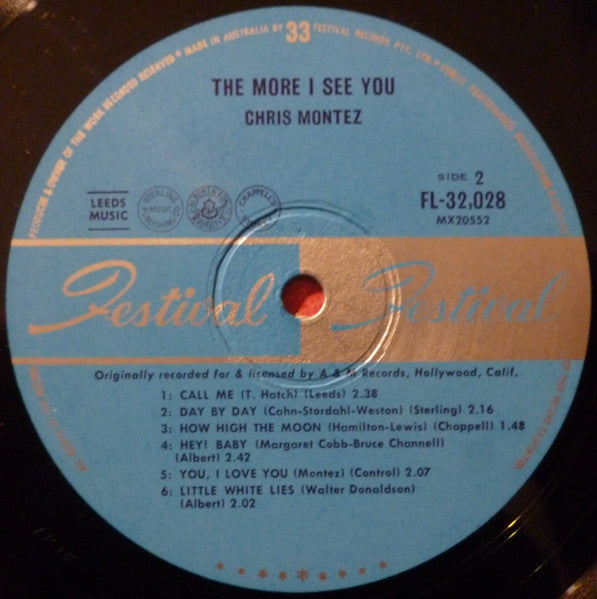 Chris Montez : The More I See You (LP, Album, Mono)