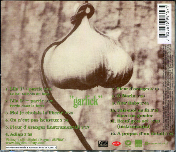 Hugues Aufray : Garlick (CD, Album, RE, RM, Sli)
