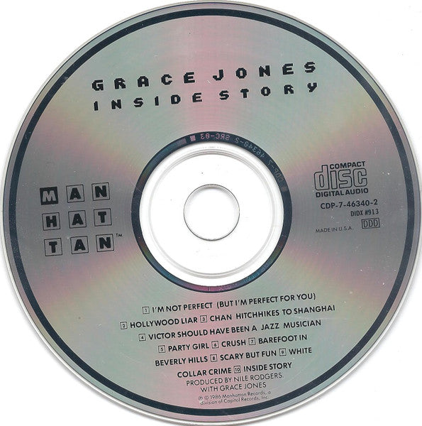 Grace Jones : Inside Story (CD, Album)