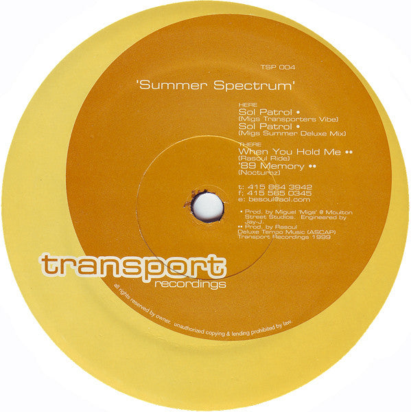 Miguel Migs / DJ Rasoul : Summer Spectrum EP (12", EP)