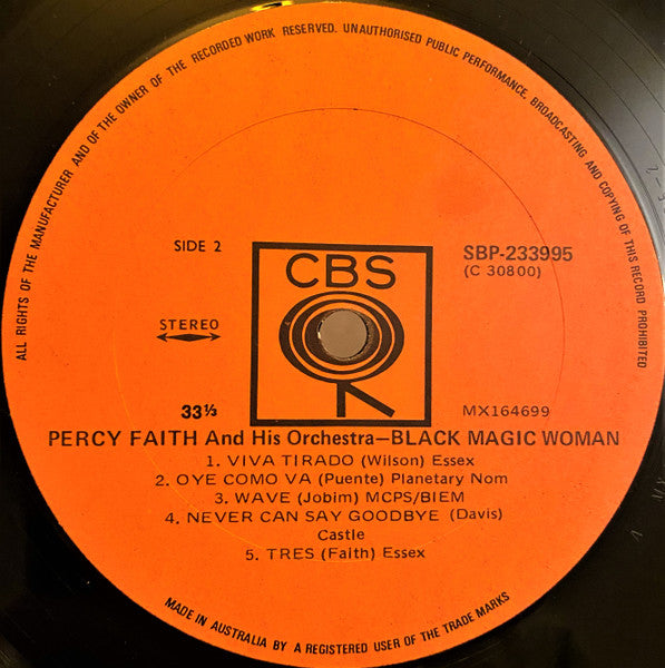 Percy Faith And His Orchestra*, Percy Faith : Black Magic Woman (LP, Album)