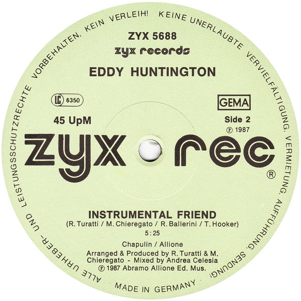Eddy Huntington : Meet My Friend (12", Maxi)