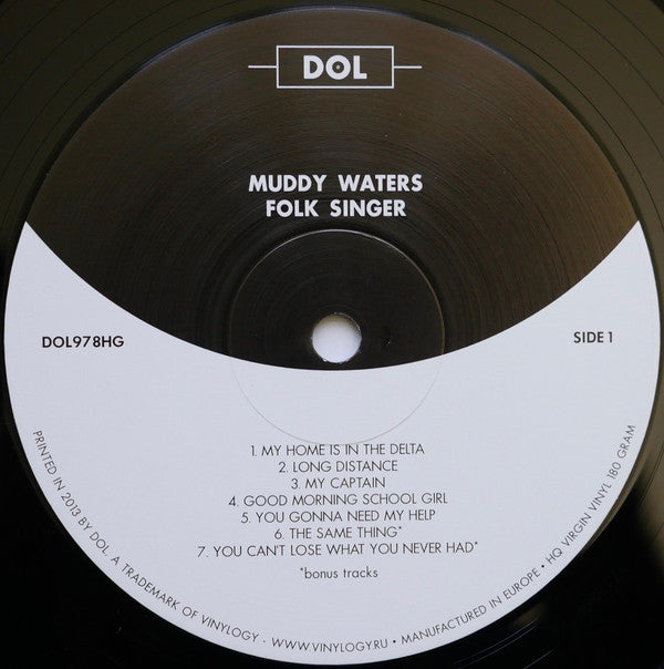 Muddy Waters : Folk Singer (LP, Album, RE, 180)