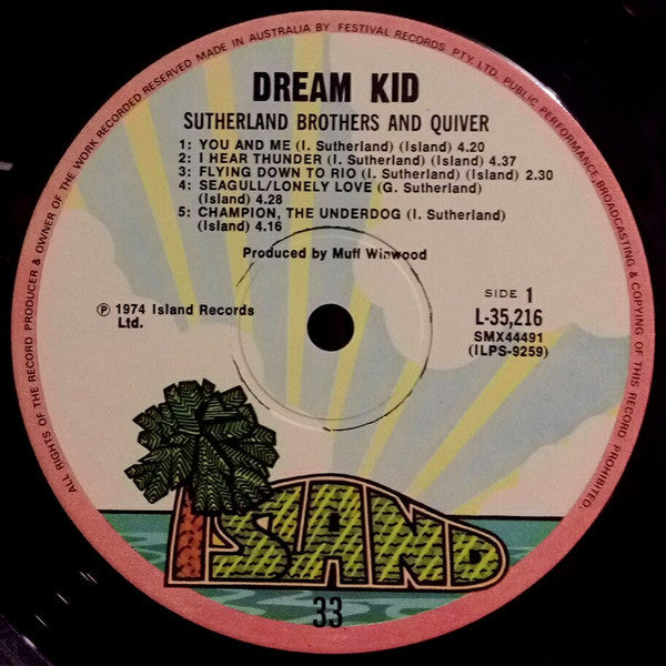 Sutherland Brothers & Quiver : Dream Kid (LP, Album)