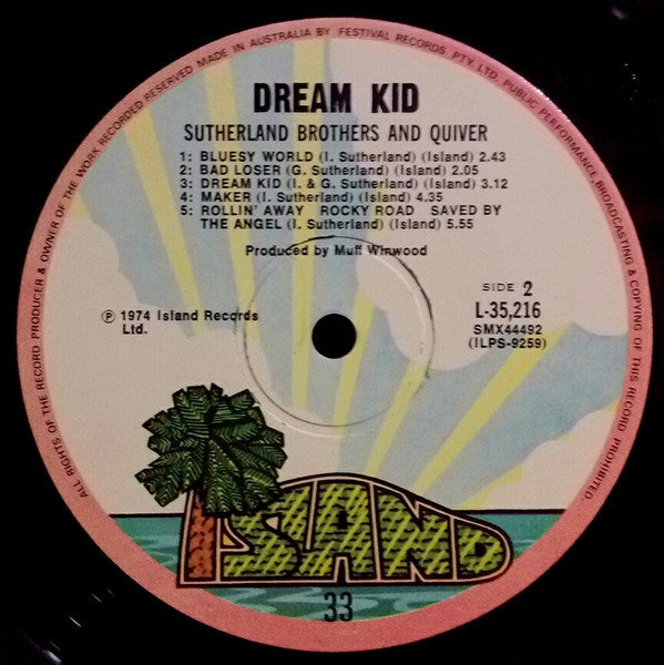 Sutherland Brothers & Quiver : Dream Kid (LP, Album)