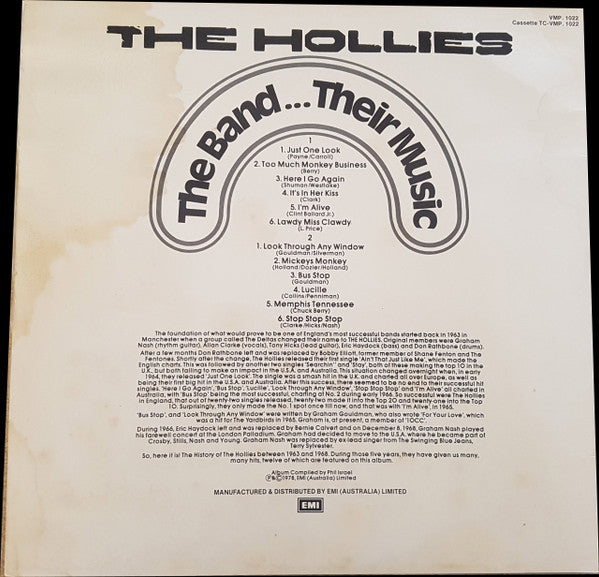 The Hollies : The Band... Their Music (LP, Comp)