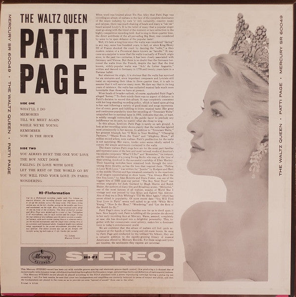 Patti Page : The Waltz Queen (LP, Album, Ind)