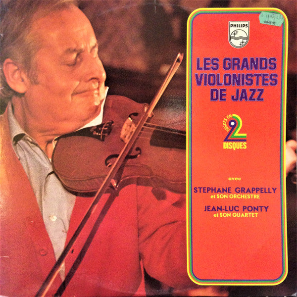 Stephane Grappelly Et Son Orchestre, Jean-Luc Ponty Et Son Quartet* : Les Grands Violonistes De Jazz (2xLP, Comp, Gat)