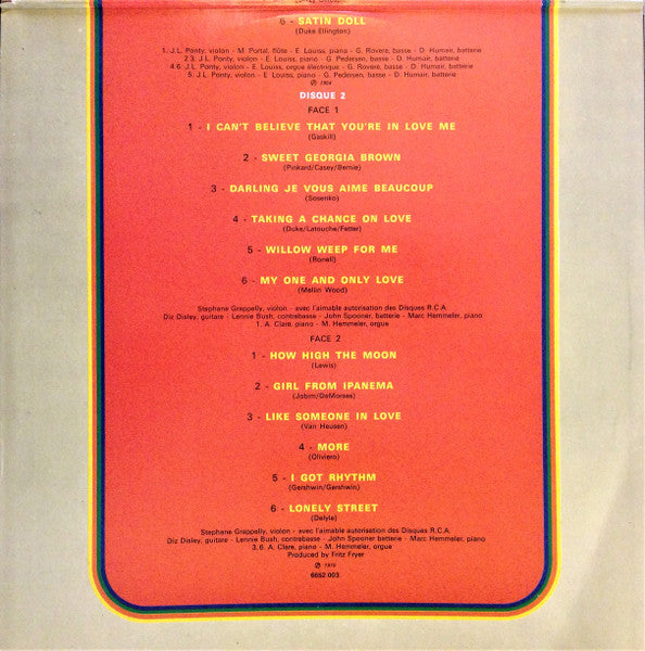 Stephane Grappelly Et Son Orchestre, Jean-Luc Ponty Et Son Quartet* : Les Grands Violonistes De Jazz (2xLP, Comp, Gat)