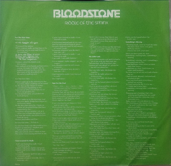 Bloodstone : Riddle Of The Sphinx (LP, Album, W -)