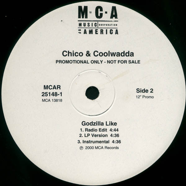 Chico & Coolwadda : Godzilla Like (12", Single, Promo)