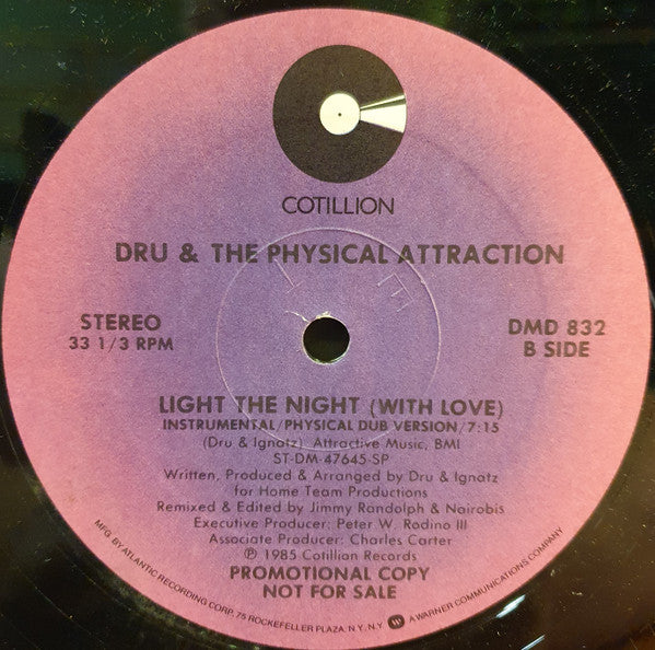 Dru & The Physical Attraction : Light The Night (With Love) (12", Promo)