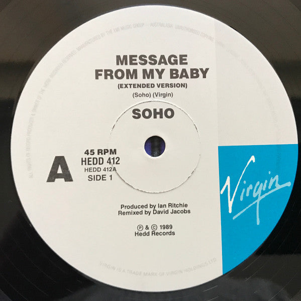 Soho (2) : Message From My Baby (Meccamix) (12", Single)