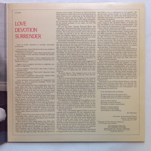 Carlos Santana & Mahavishnu John McLaughlin* : Love Devotion Surrender (LP, Album, Quad, Ter)