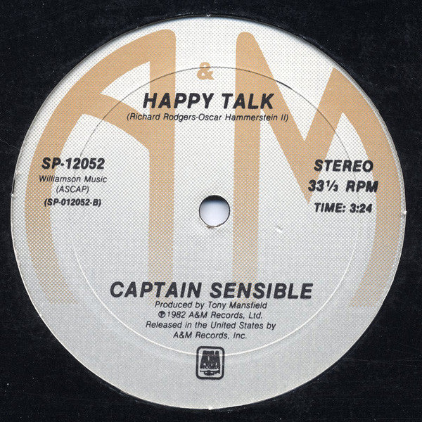 Captain Sensible : Wot / Happy Talk (12")