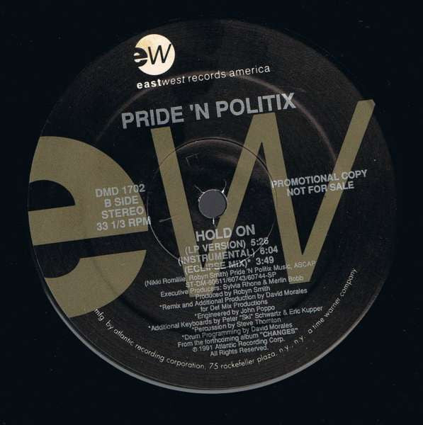 Pride 'N Politix : Hold On (12", Pro)