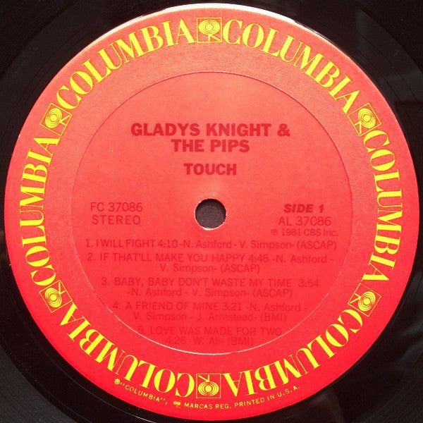 Gladys Knight And The Pips : Touch (LP, Album, Pit)