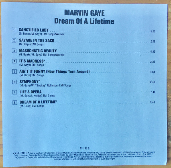 Marvin Gaye : Dream Of A Lifetime (CD, Album, RE)