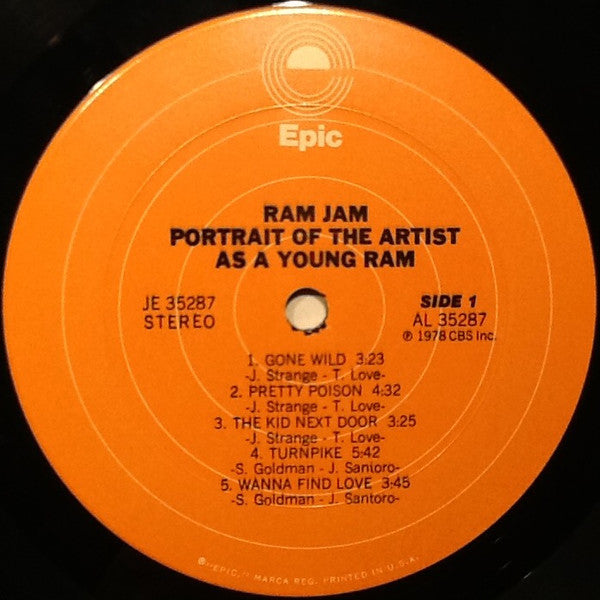 Ram Jam : Portrait Of The Artist As A Young Ram (LP, Album)