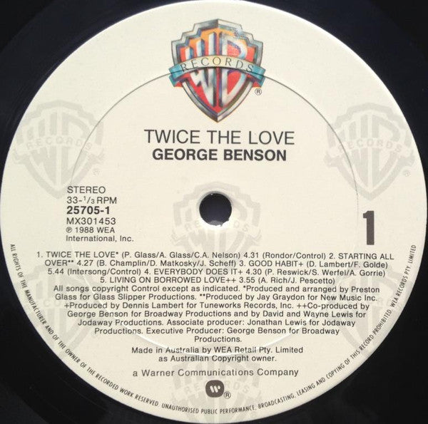 George Benson : Twice The Love (LP, Album)
