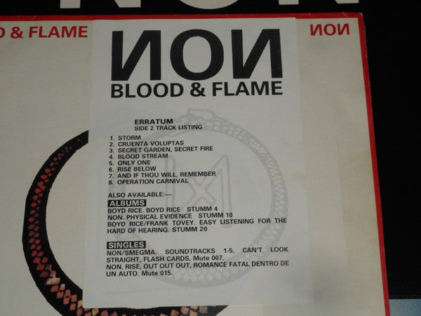 NON : Blood & Flame (LP, Album)