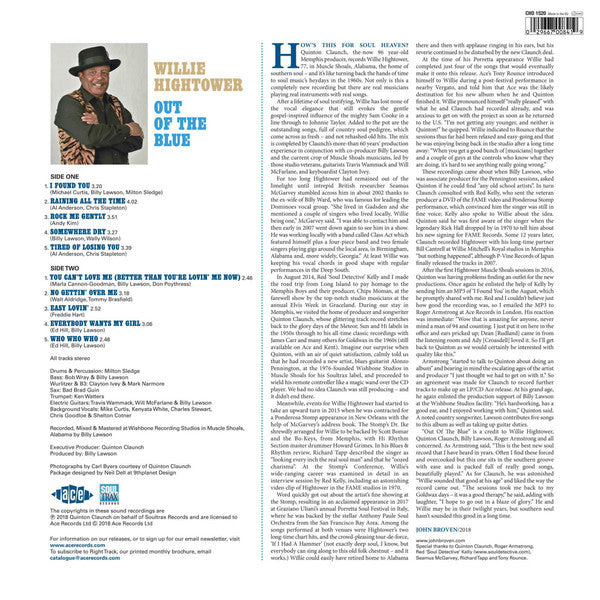 Willie Hightower : Out Of The Blue (LP)