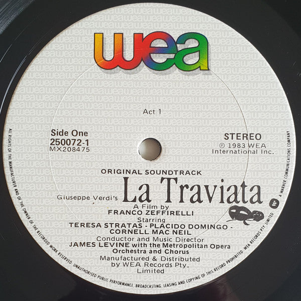 Giuseppe Verdi - James Levine (2), The Metropolitan Opera Orchestra* And Metropolitan Opera Chorus : La Traviata (2xLP)