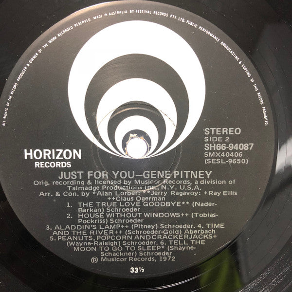 Gene Pitney : Sings Just For You (LP, Album)