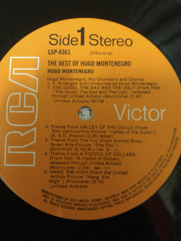 Hugo Montenegro, His Orchestra And Chorus : The Best Of Hugo Montenegro (LP, Comp)